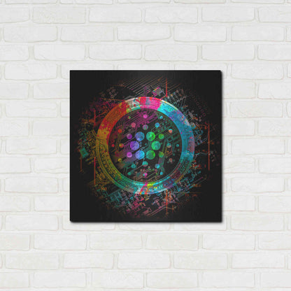 Luxe Metal Art 'Cardano Crypto Coin' Metal Wall Art,24x24