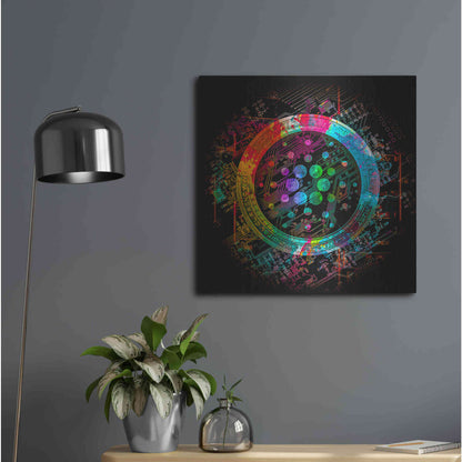 Luxe Metal Art 'Cardano Crypto Coin' Metal Wall Art,24x24