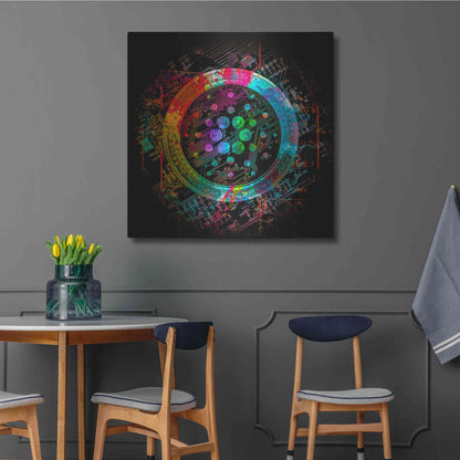 Luxe Metal Art 'Cardano Crypto Coin' Metal Wall Art,36x36