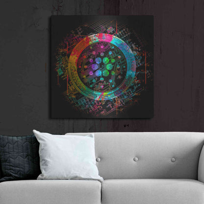 Luxe Metal Art 'Cardano Crypto Coin' Metal Wall Art,36x36