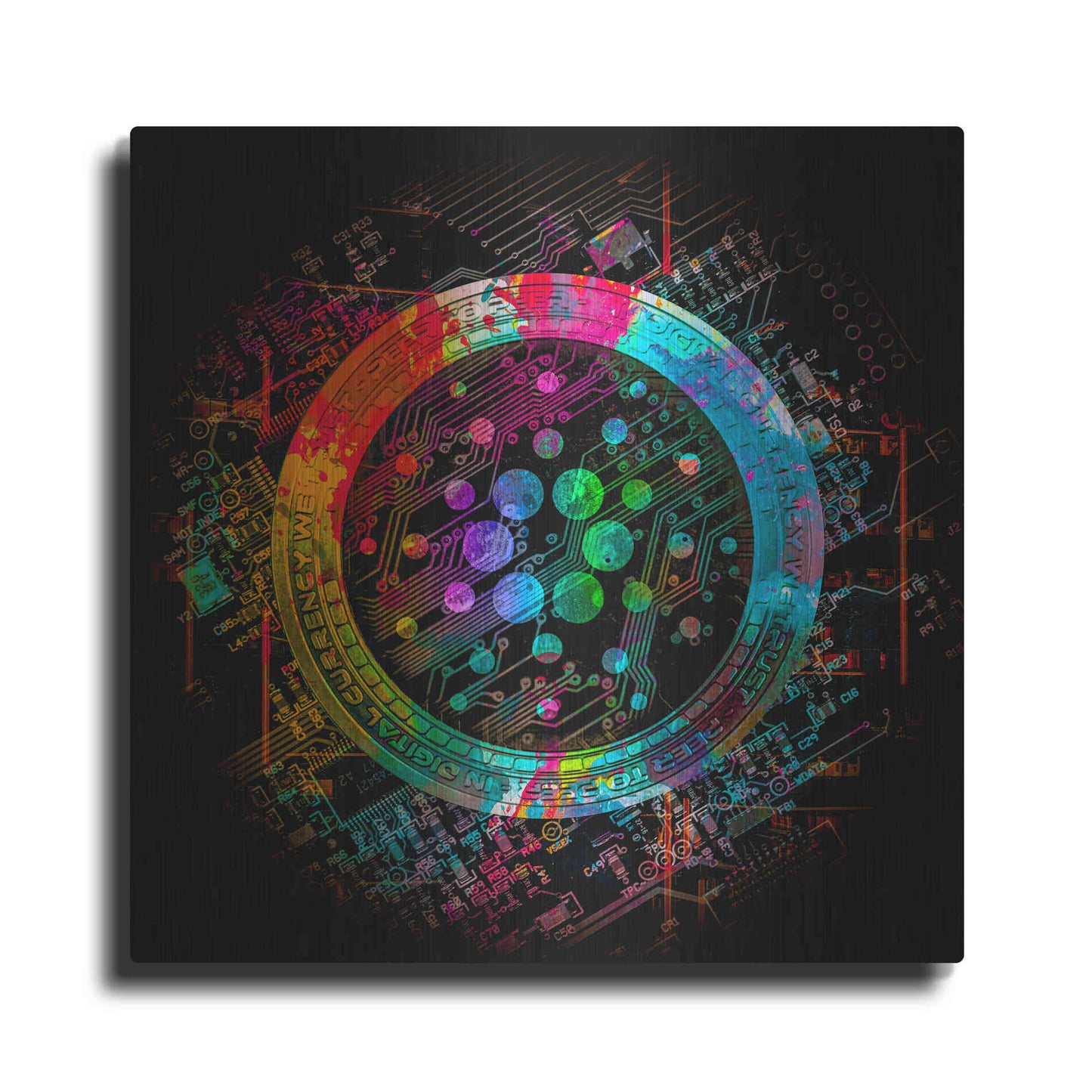 Luxe Metal Art 'Cardano Crypto Coin' Metal Wall Art