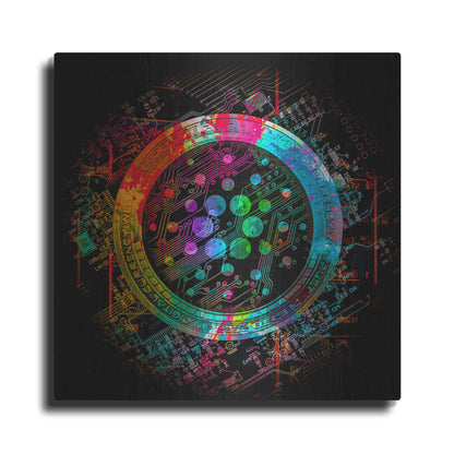 Luxe Metal Art 'Cardano Crypto Coin' Metal Wall Art