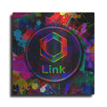Luxe Metal Art 'Link Crypto Coin Color' Metal Wall Art