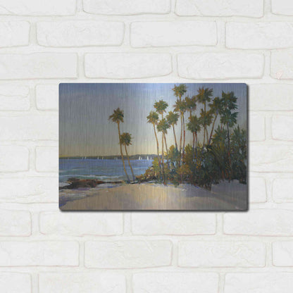 Luxe Metal Art 'Distant Shore I' by Tim O'Toole, Metal Wall Art,16x12