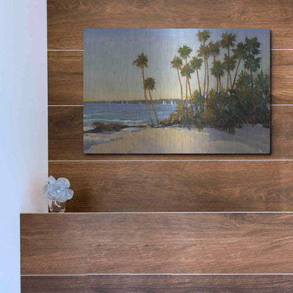 Luxe Metal Art 'Distant Shore I' by Tim O'Toole, Metal Wall Art,16x12