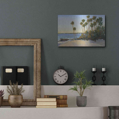 Luxe Metal Art 'Distant Shore I' by Tim O'Toole, Metal Wall Art,16x12