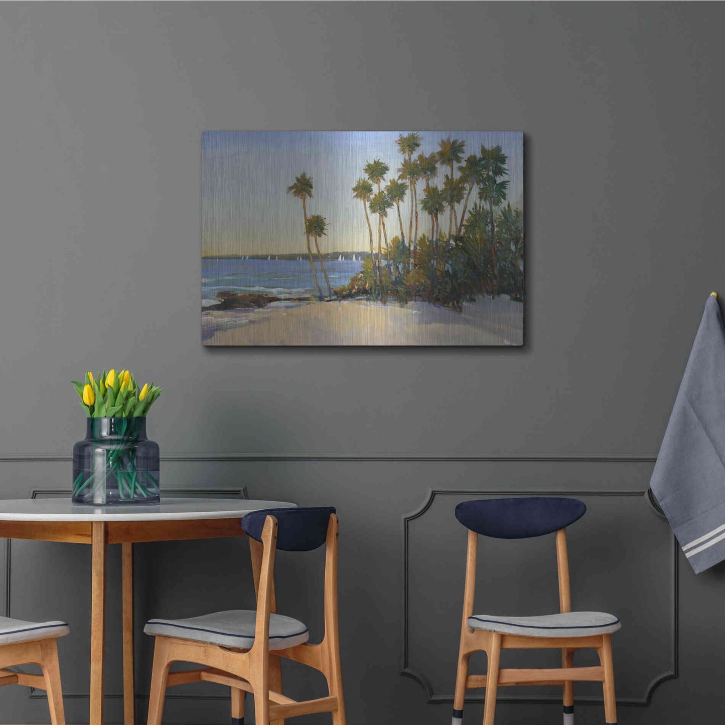 Luxe Metal Art 'Distant Shore I' by Tim O'Toole, Metal Wall Art,36x24