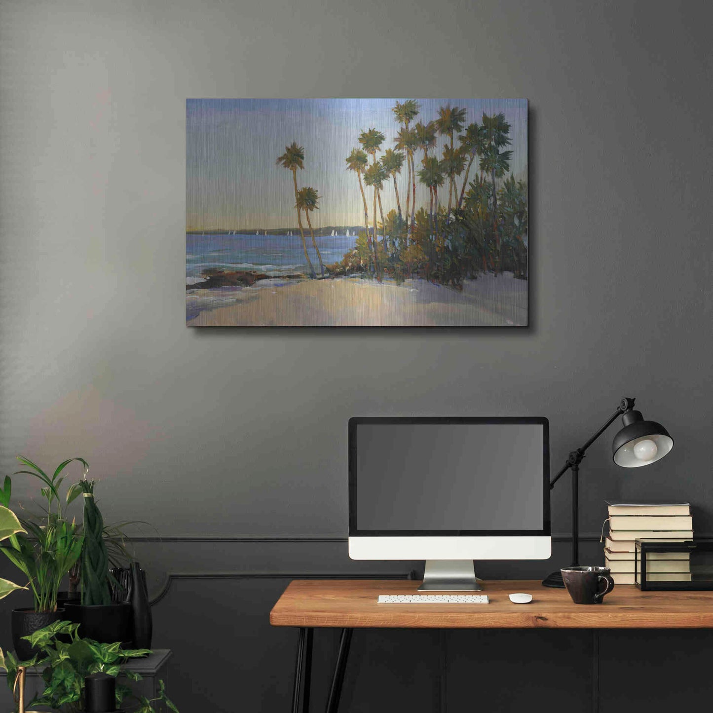 Luxe Metal Art 'Distant Shore I' by Tim O'Toole, Metal Wall Art,36x24