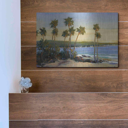 Luxe Metal Art 'Distant Shore II' by Tim O'Toole, Metal Wall Art,16x12