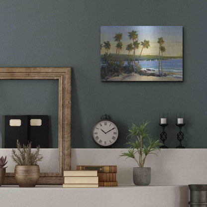 Luxe Metal Art 'Distant Shore II' by Tim O'Toole, Metal Wall Art,16x12