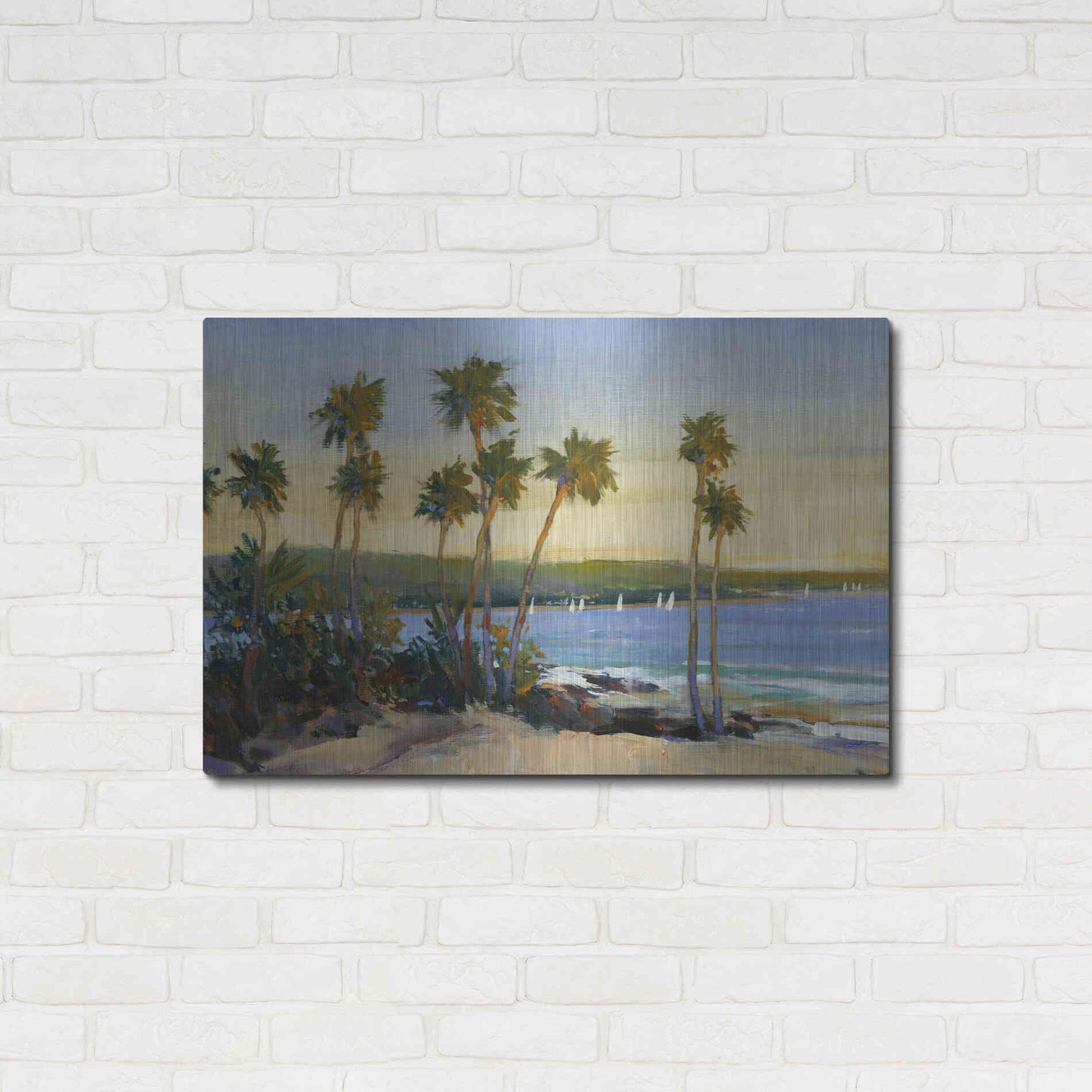 Luxe Metal Art 'Distant Shore II' by Tim O'Toole, Metal Wall Art,36x24