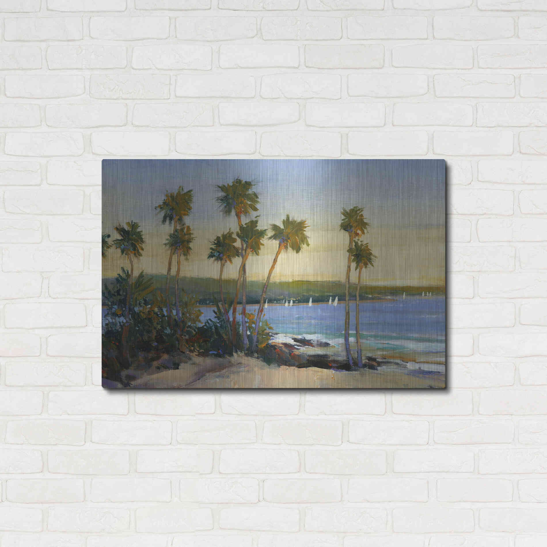 Luxe Metal Art 'Distant Shore II' by Tim O'Toole, Metal Wall Art,36x24