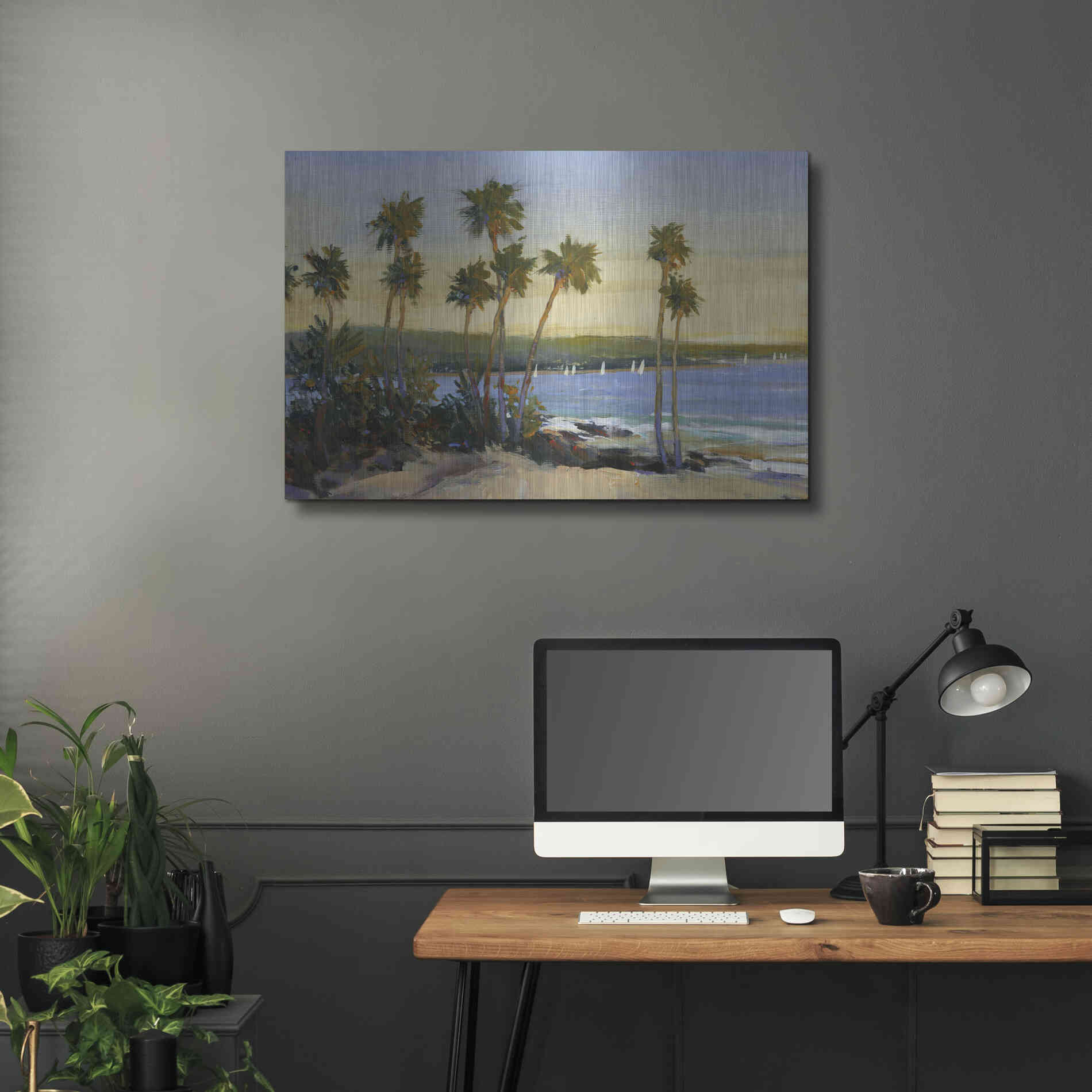 Luxe Metal Art 'Distant Shore II' by Tim O'Toole, Metal Wall Art,36x24