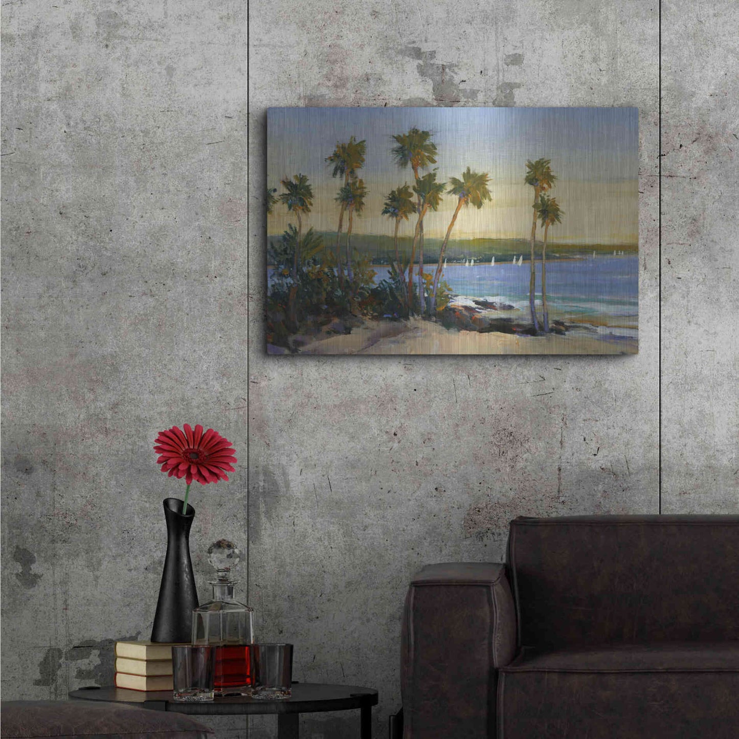Luxe Metal Art 'Distant Shore II' by Tim O'Toole, Metal Wall Art,36x24