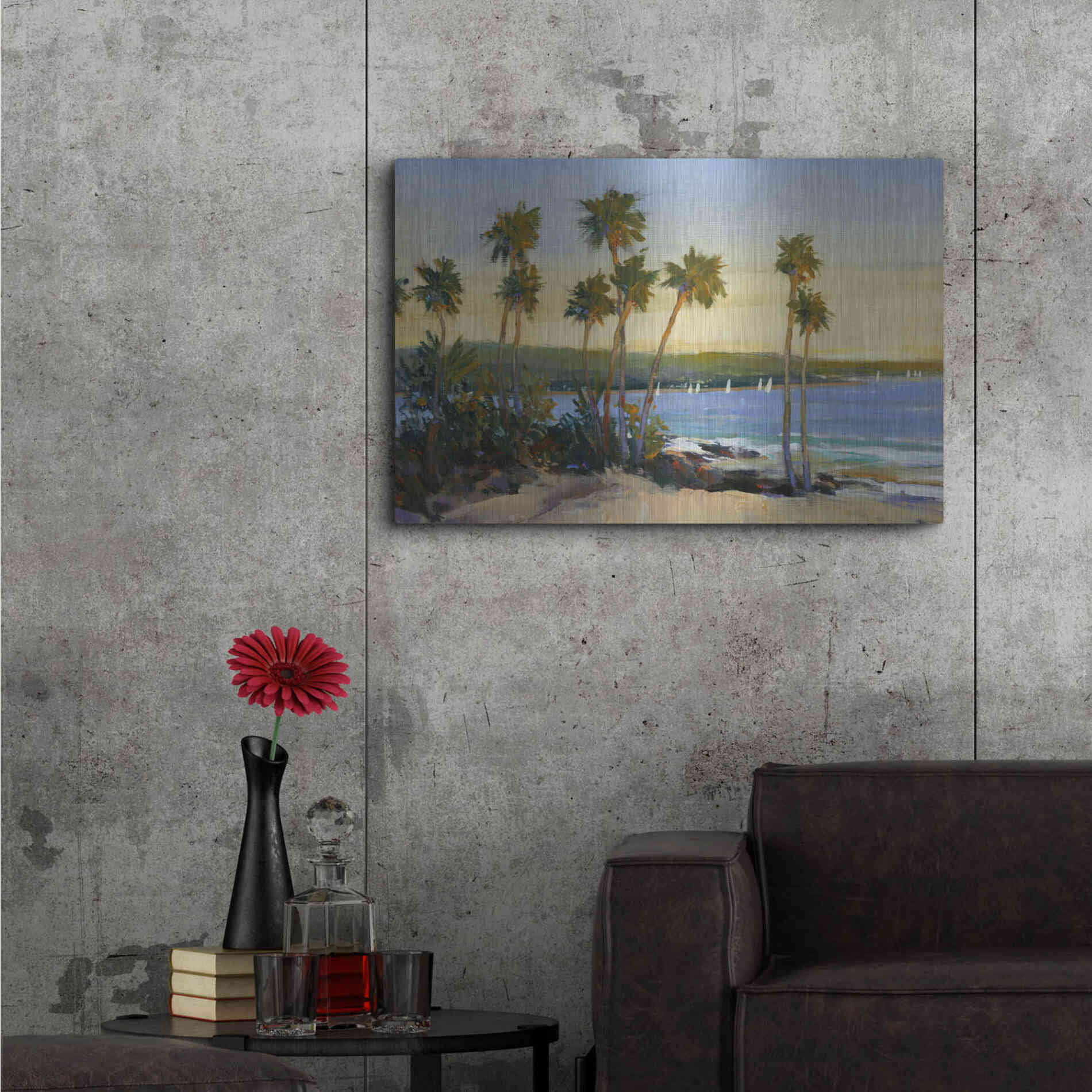 Luxe Metal Art 'Distant Shore II' by Tim O'Toole, Metal Wall Art,36x24