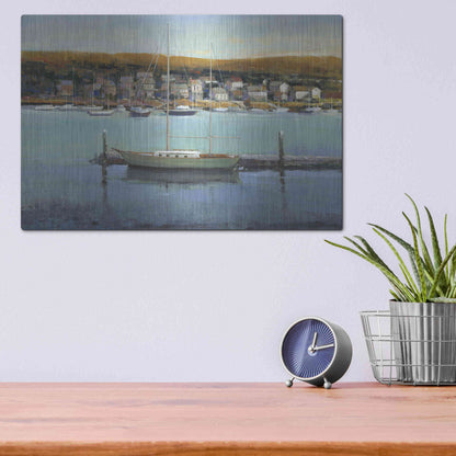 Luxe Metal Art 'Harbor View II' by Tim O'Toole, Metal Wall Art,16x12