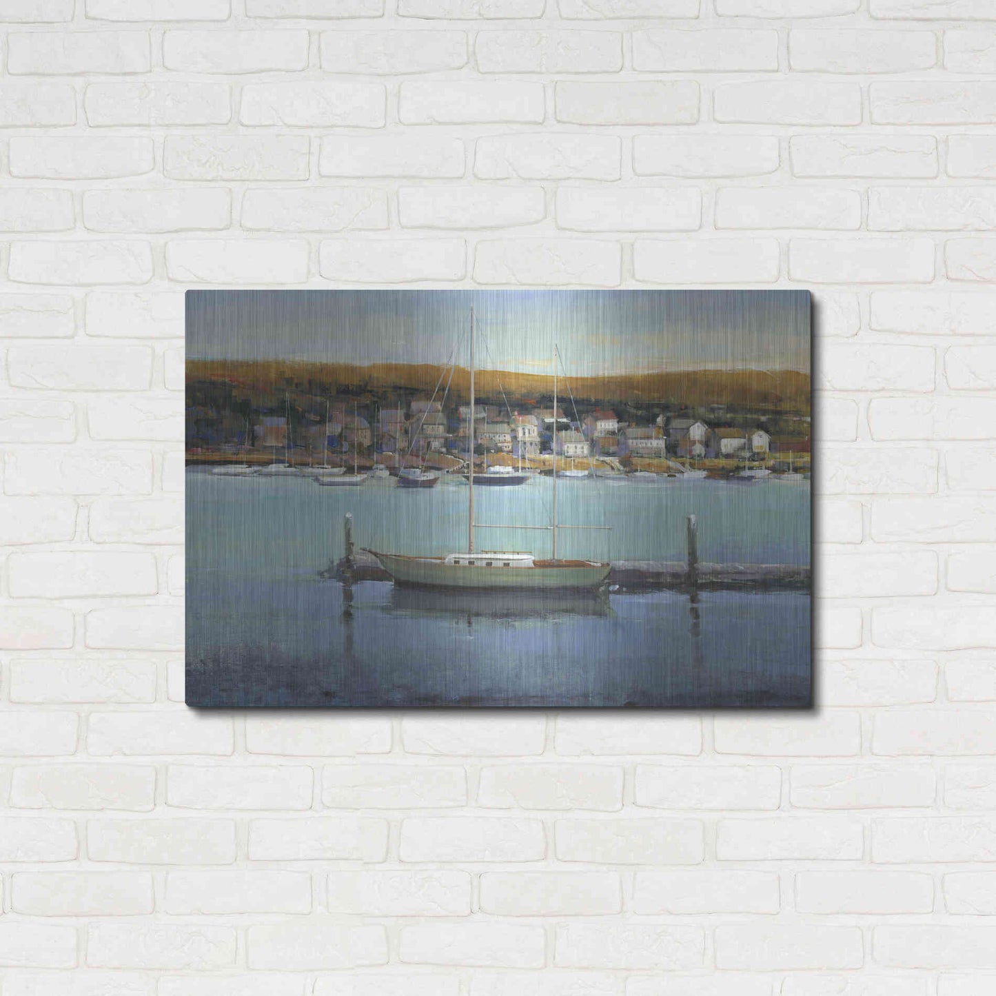 Luxe Metal Art 'Harbor View II' by Tim O'Toole, Metal Wall Art,36x24