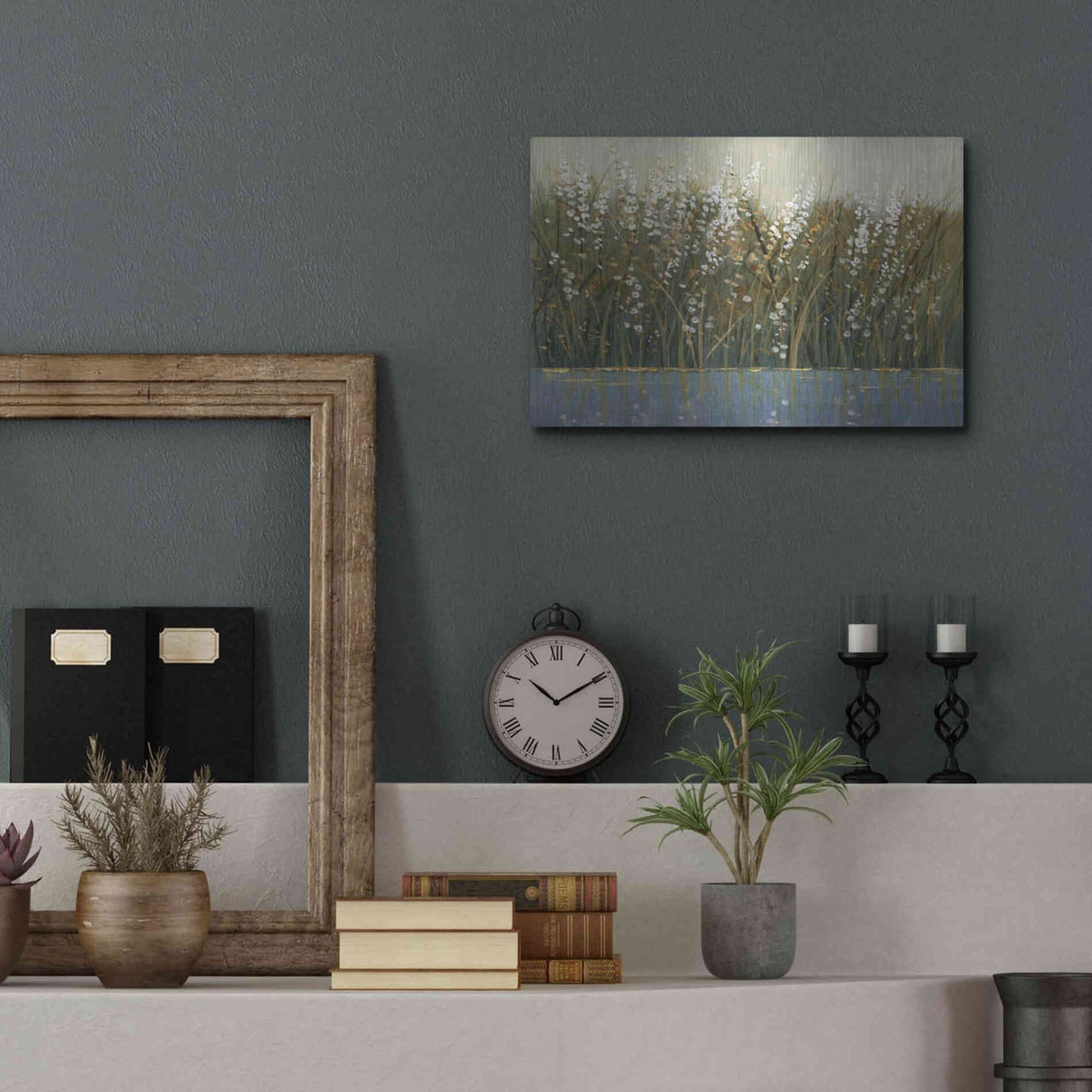 Luxe Metal Art 'By the Tall Grass I' by Tim O'Toole, Metal Wall Art,16x12