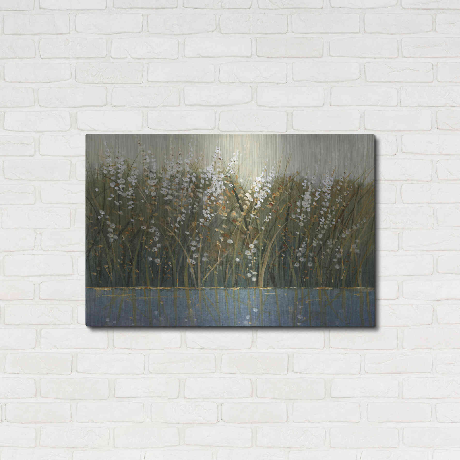 Luxe Metal Art 'By the Tall Grass I' by Tim O'Toole, Metal Wall Art,36x24