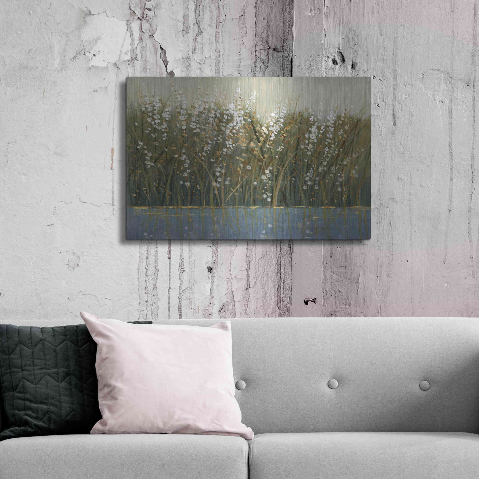 Luxe Metal Art 'By the Tall Grass I' by Tim O'Toole, Metal Wall Art,36x24