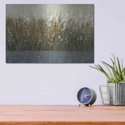 Luxe Metal Art 'By the Tall Grass II' by Tim O'Toole, Metal Wall Art,16x12