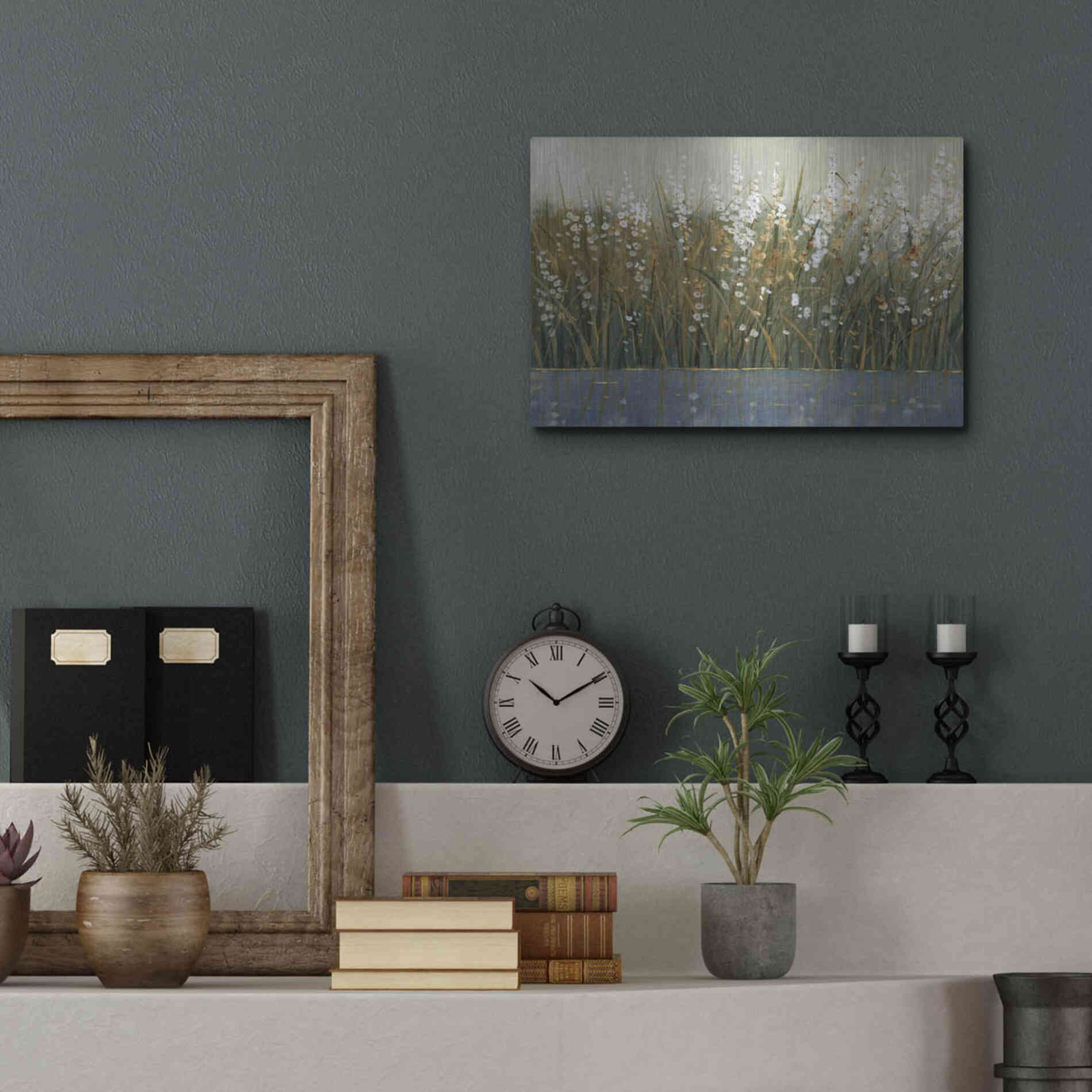 Luxe Metal Art 'By the Tall Grass II' by Tim O'Toole, Metal Wall Art,16x12