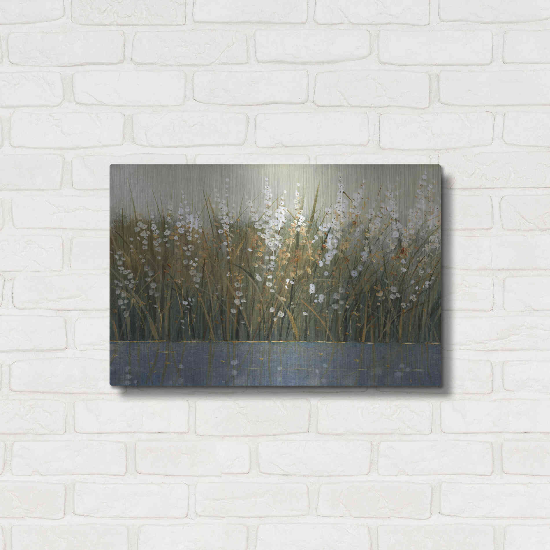 Luxe Metal Art 'By the Tall Grass II' by Tim O'Toole, Metal Wall Art,24x16