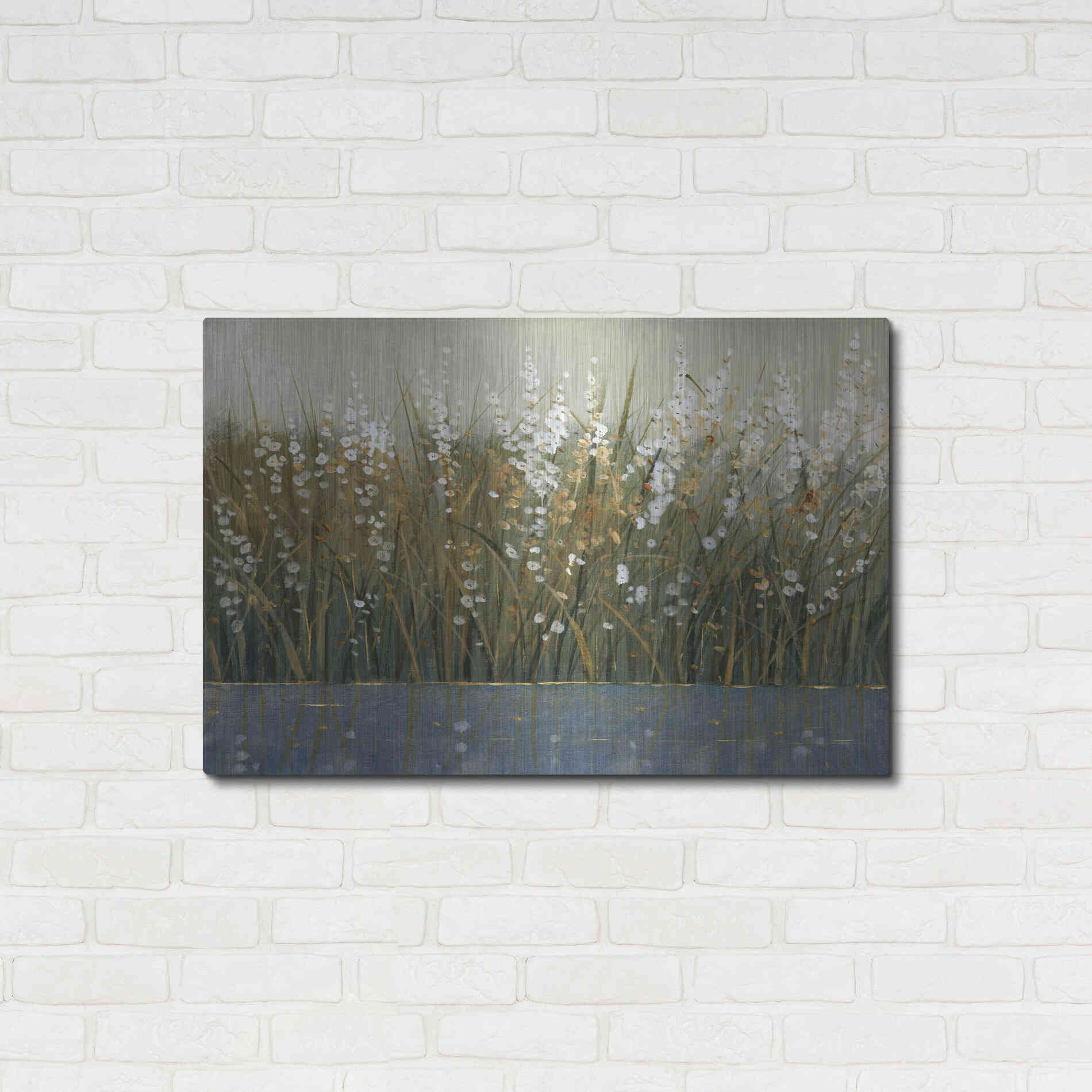 Luxe Metal Art 'By the Tall Grass II' by Tim O'Toole, Metal Wall Art,36x24