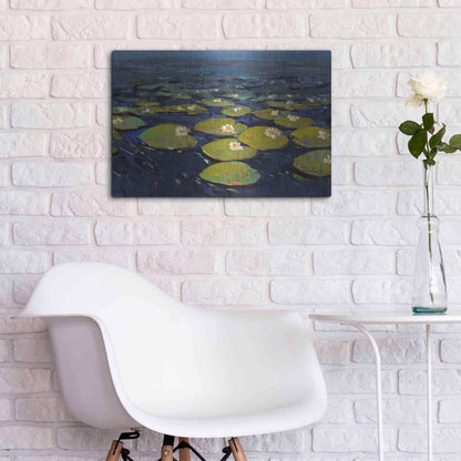 Luxe Metal Art 'Lily Pads I' by Tim O'Toole, Metal Wall Art,24x16