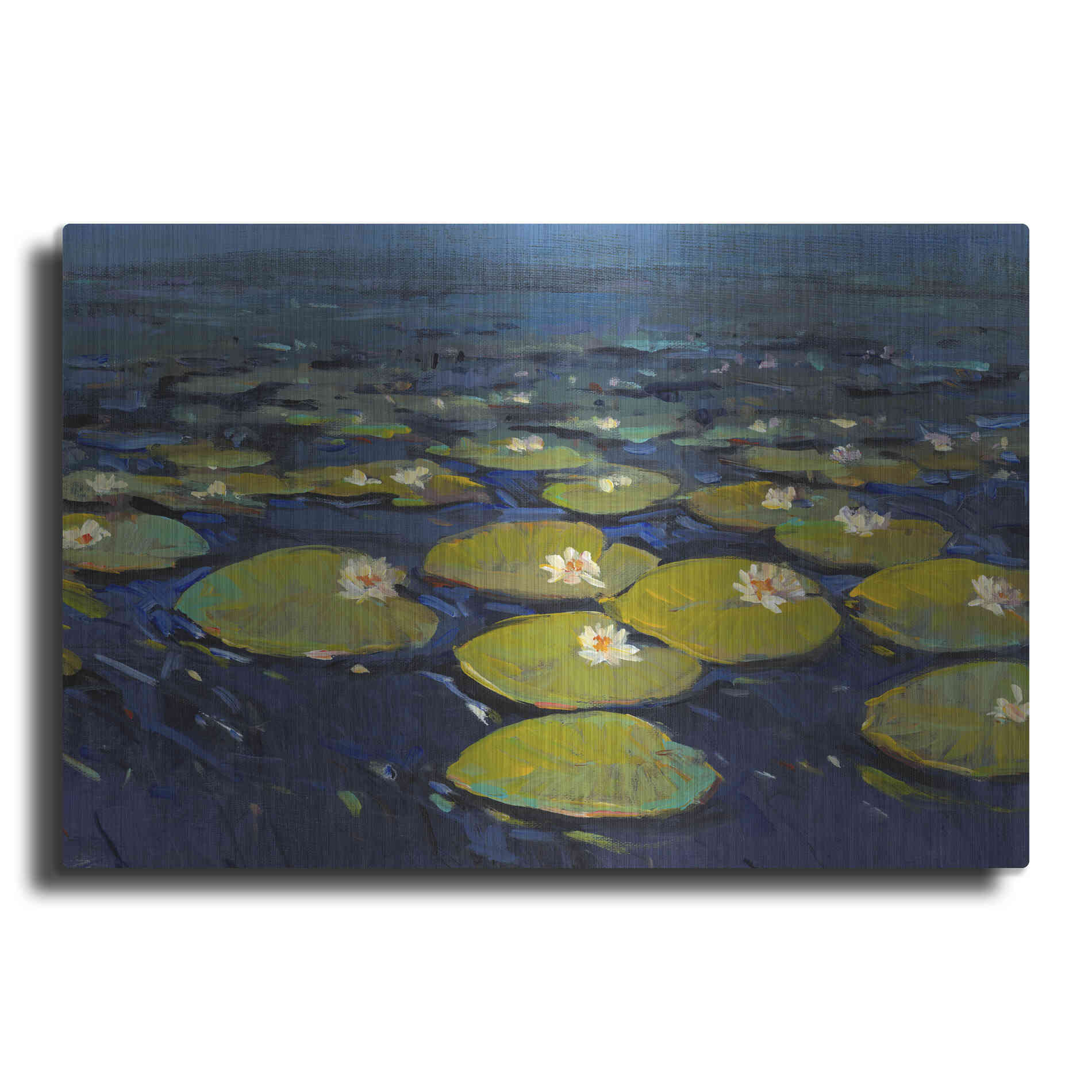 Luxe Metal Art 'Lily Pads I' by Tim O'Toole, Metal Wall Art