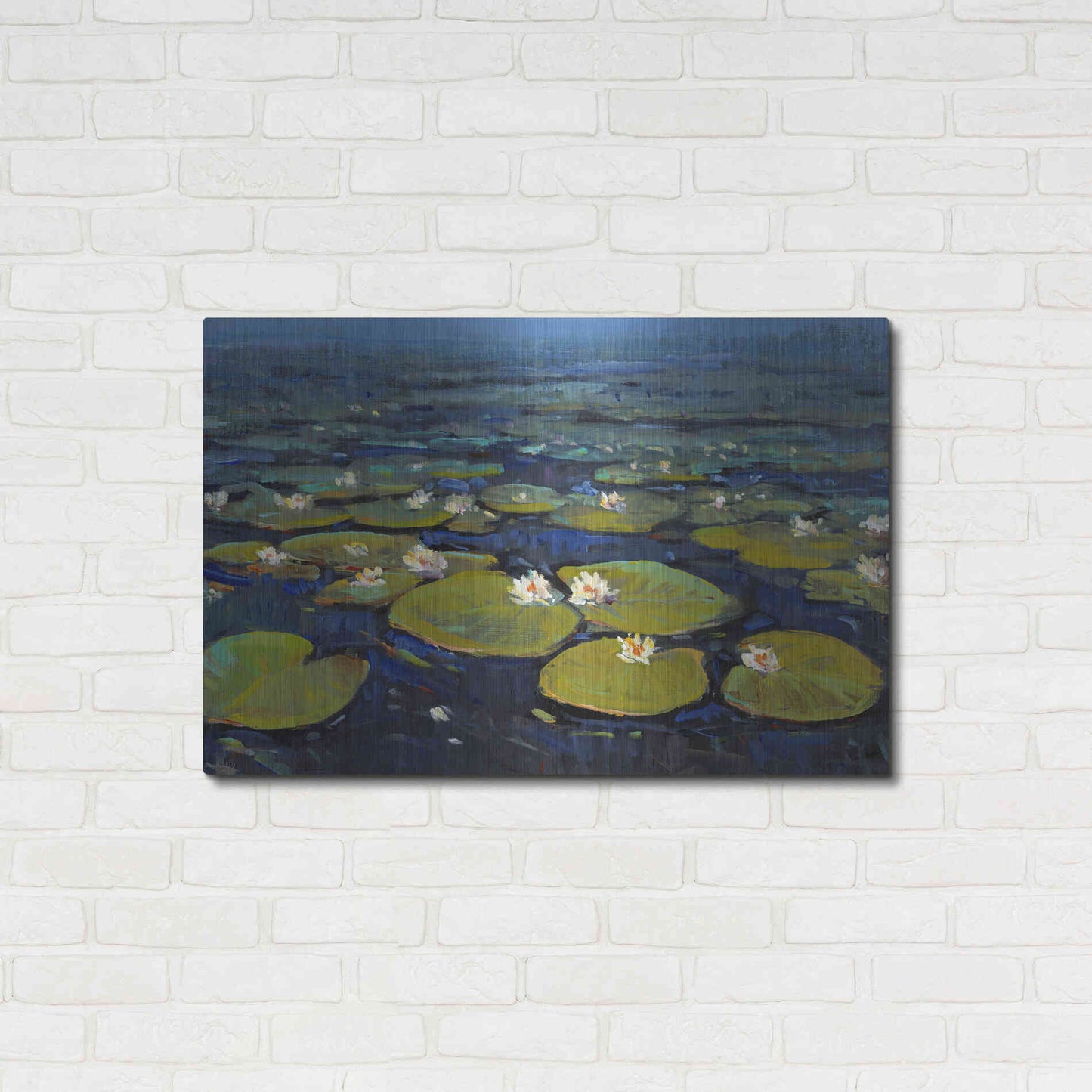 Luxe Metal Art 'Lily Pads II' by Tim O'Toole, Metal Wall Art,36x24