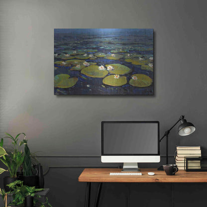 Luxe Metal Art 'Lily Pads II' by Tim O'Toole, Metal Wall Art,36x24