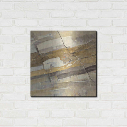 Luxe Metal Art 'Gold Streak' by Albena Hristova, Metal Wall Art,24x24