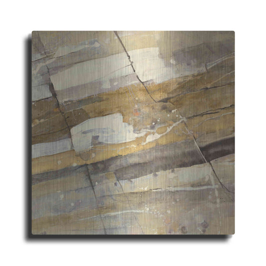 Luxe Metal Art 'Gold Streak' by Albena Hristova, Metal Wall Art