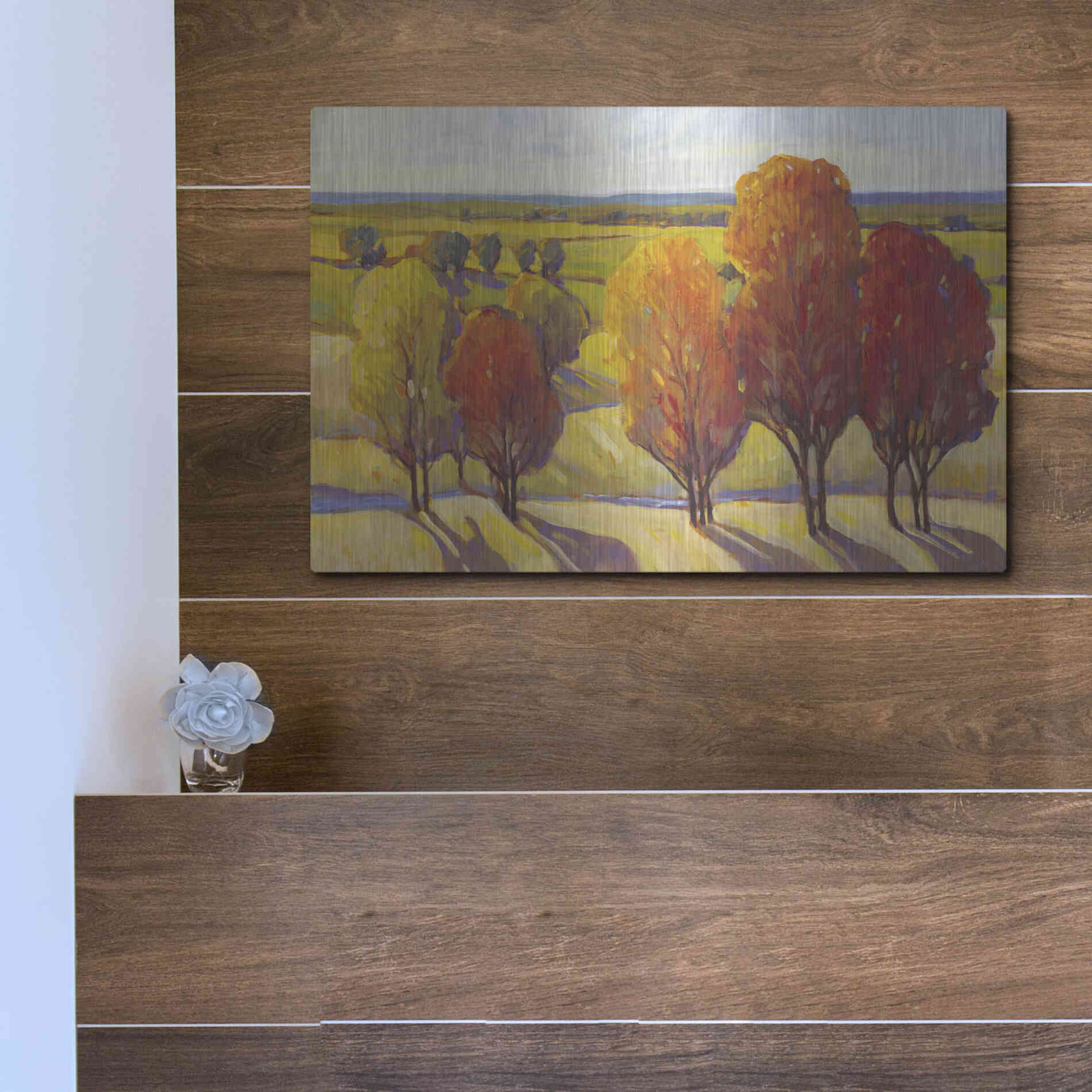 Luxe Metal Art 'Day Glow I' by Tim O'Toole, Metal Wall Art,16x12