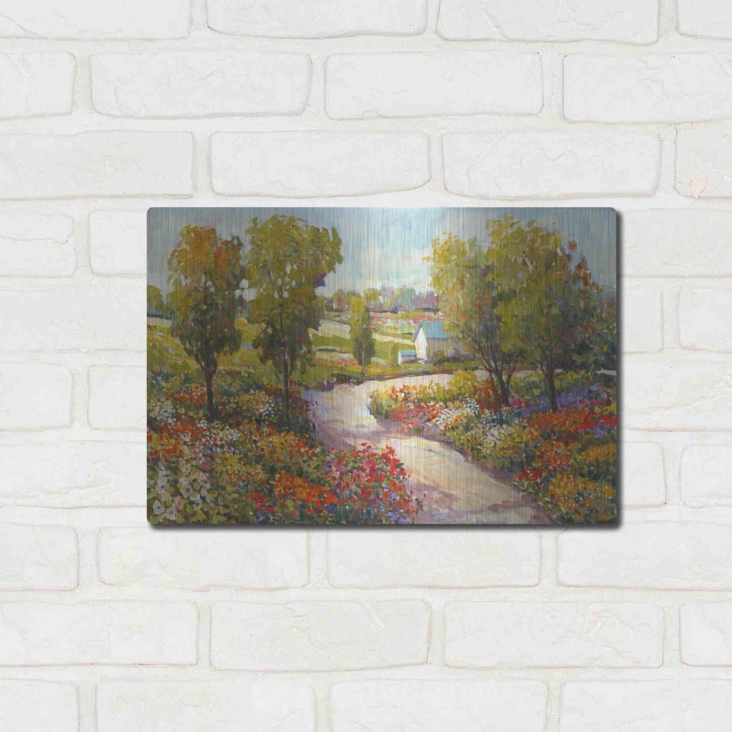 Luxe Metal Art 'Morning Walk I' by Tim O'Toole, Metal Wall Art,16x12