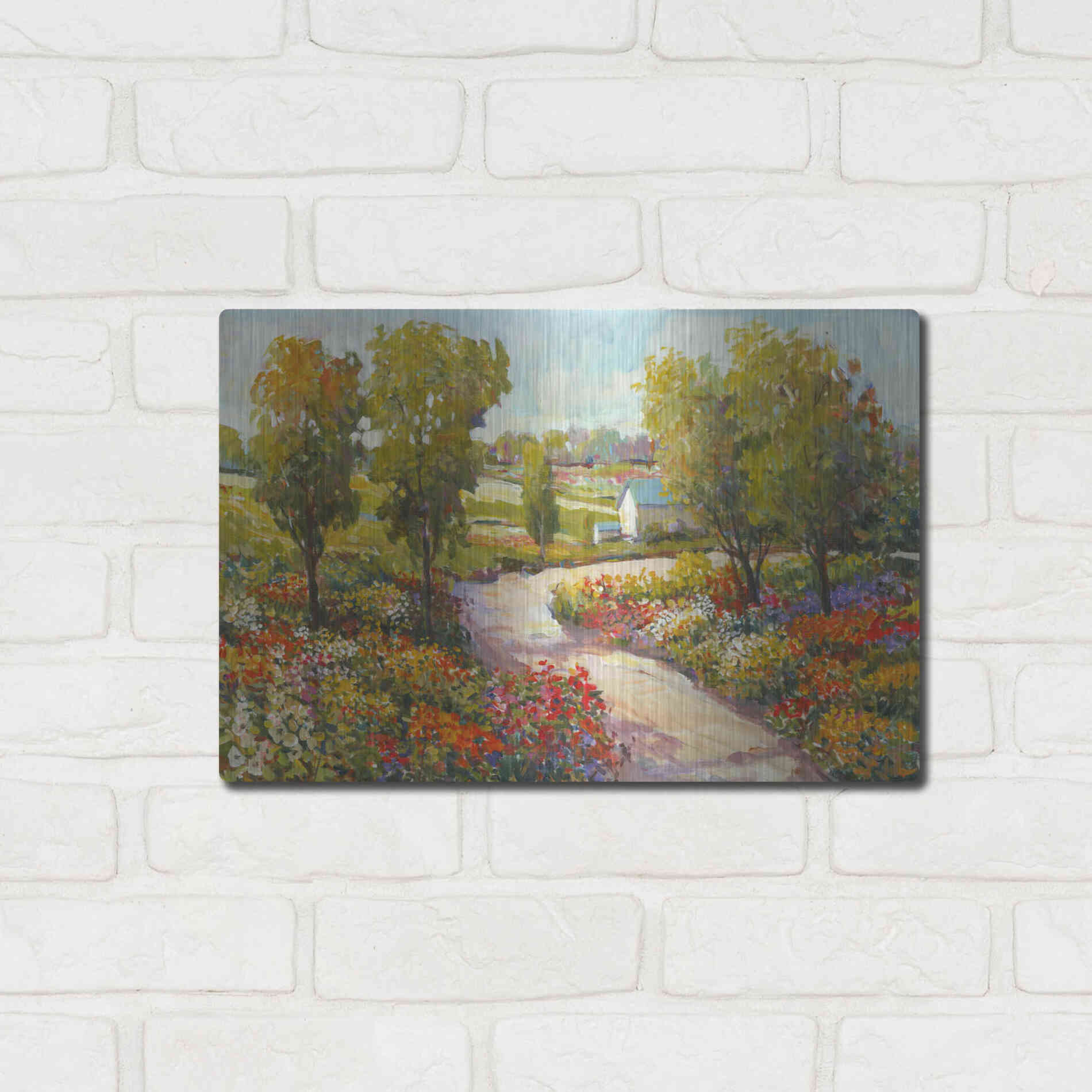 Luxe Metal Art 'Morning Walk I' by Tim O'Toole, Metal Wall Art,16x12