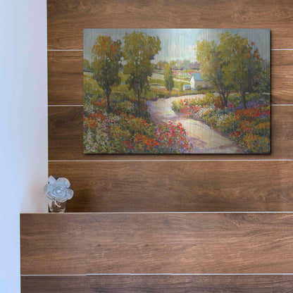 Luxe Metal Art 'Morning Walk I' by Tim O'Toole, Metal Wall Art,16x12