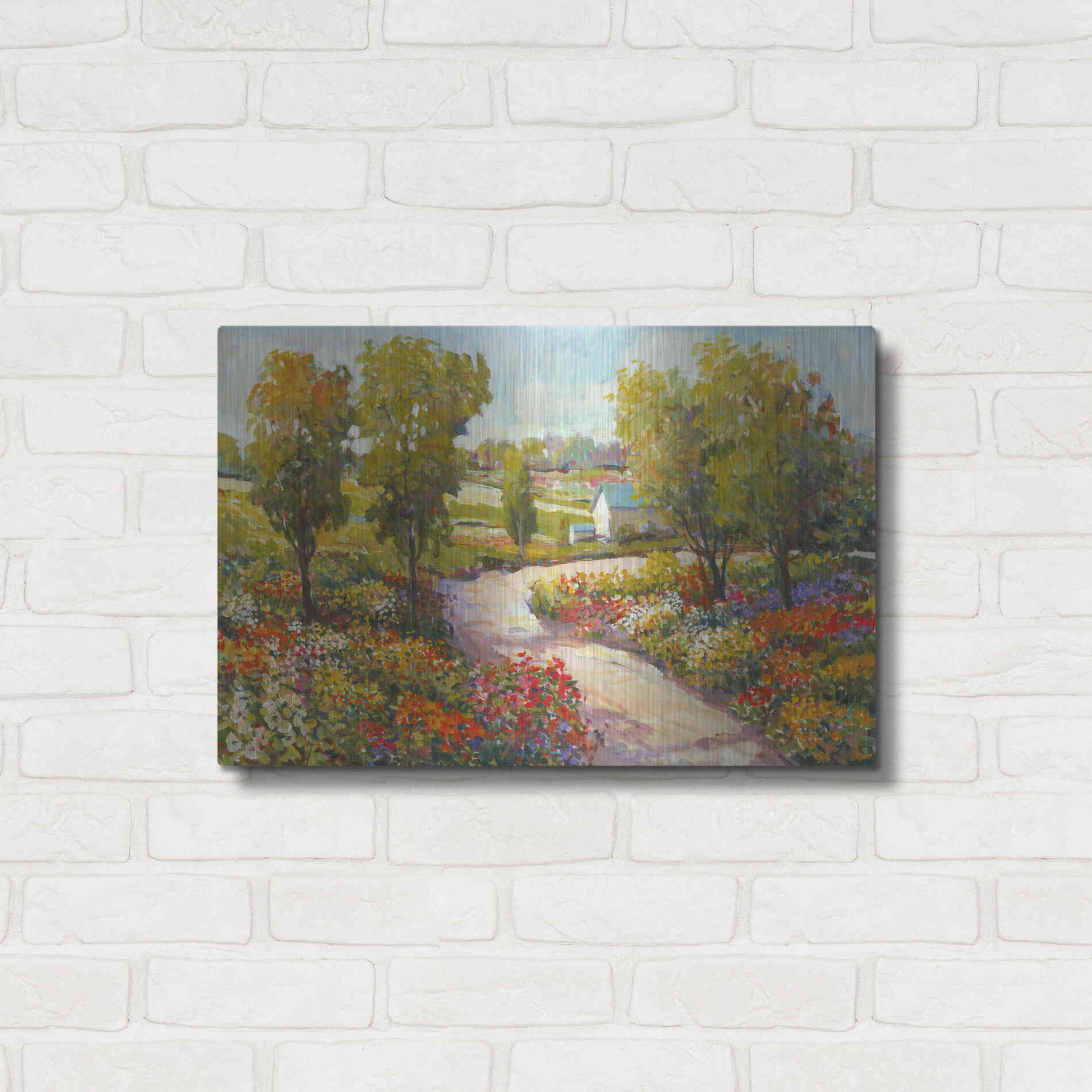 Luxe Metal Art 'Morning Walk I' by Tim O'Toole, Metal Wall Art,24x16