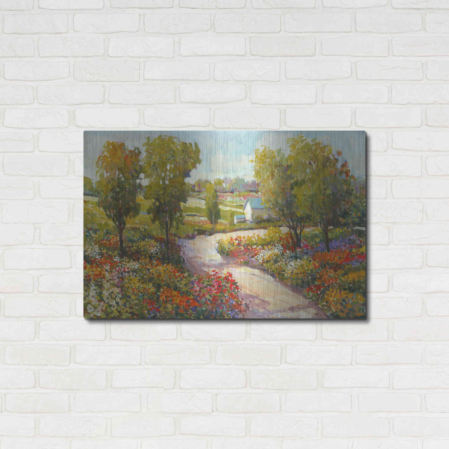 Luxe Metal Art 'Morning Walk I' by Tim O'Toole, Metal Wall Art,36x24