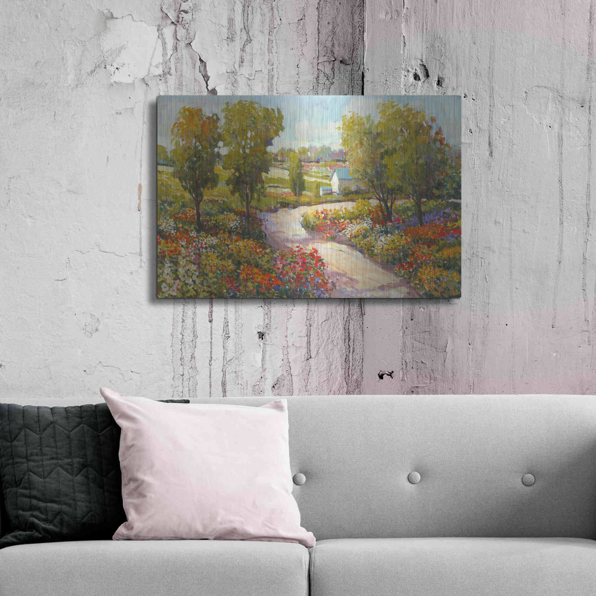 Luxe Metal Art 'Morning Walk I' by Tim O'Toole, Metal Wall Art,36x24