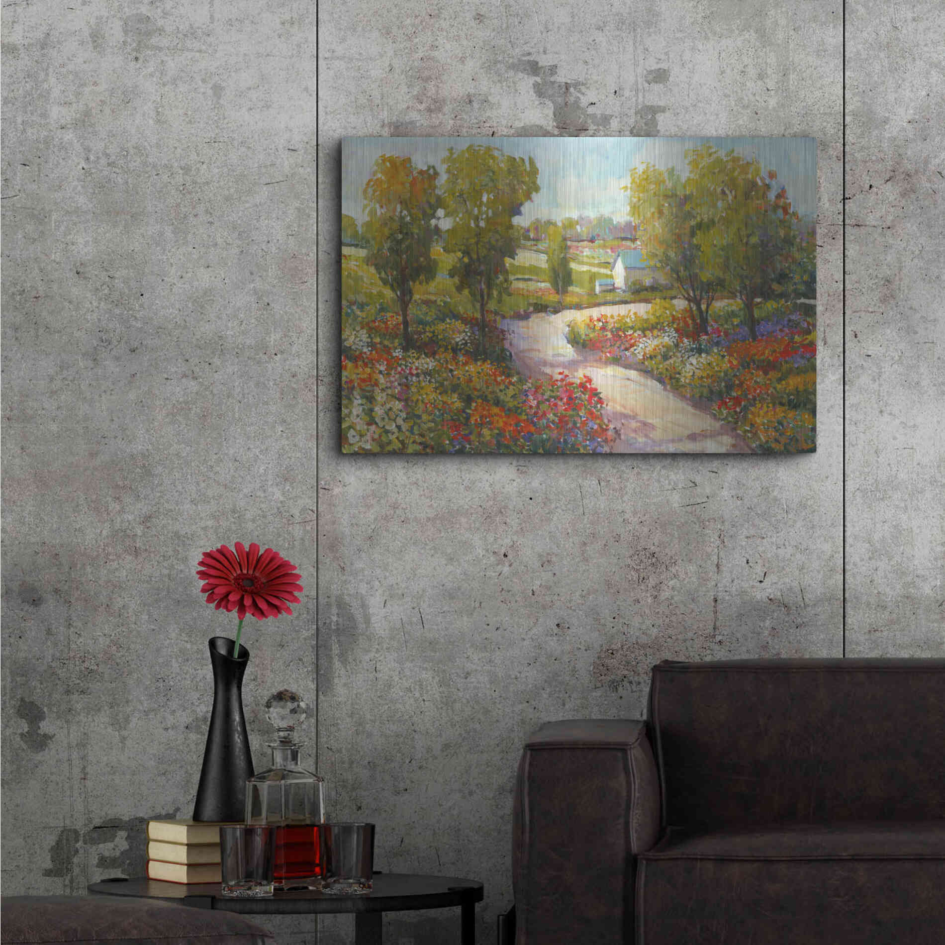 Luxe Metal Art 'Morning Walk I' by Tim O'Toole, Metal Wall Art,36x24