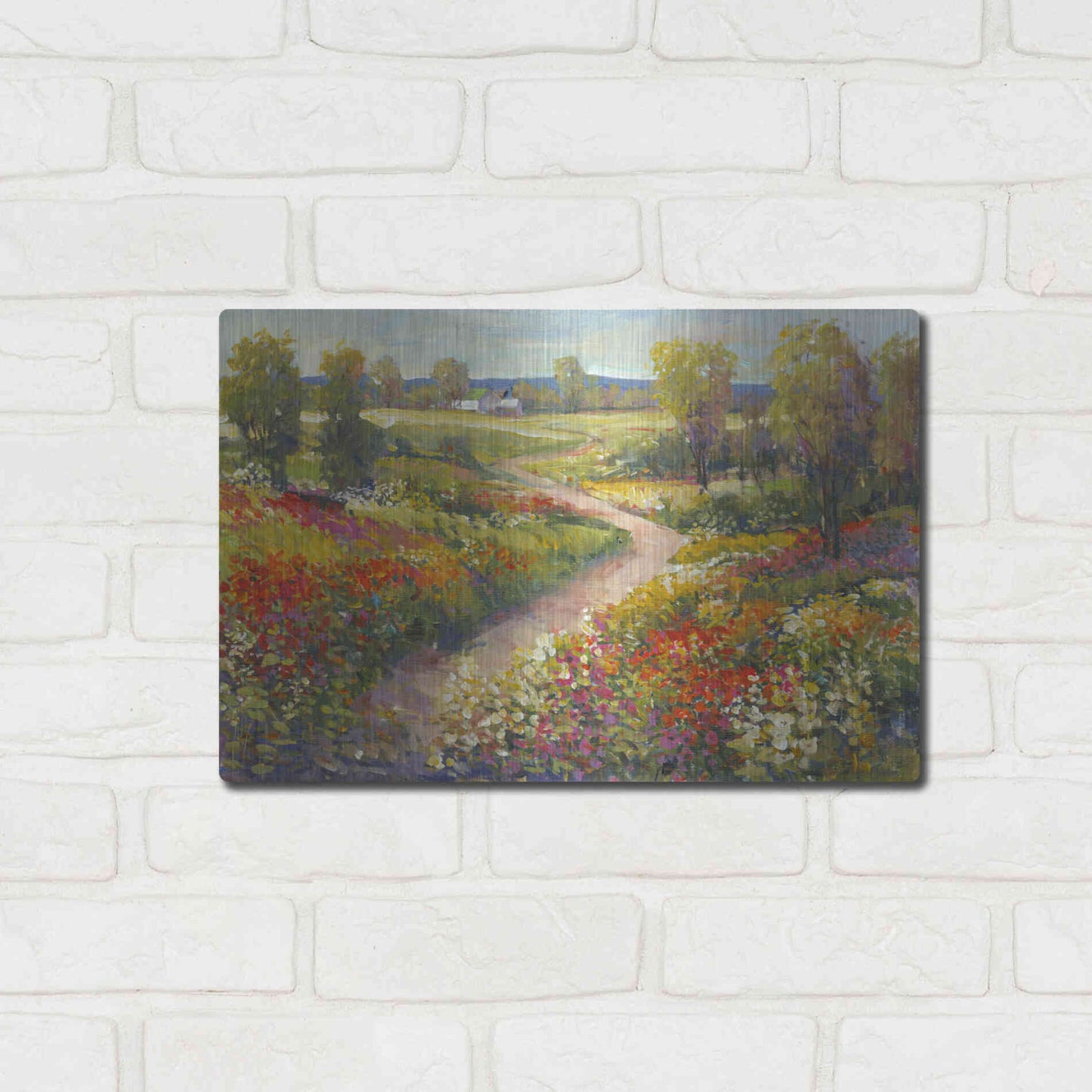 Luxe Metal Art 'Morning Walk II' by Tim O'Toole, Metal Wall Art,16x12