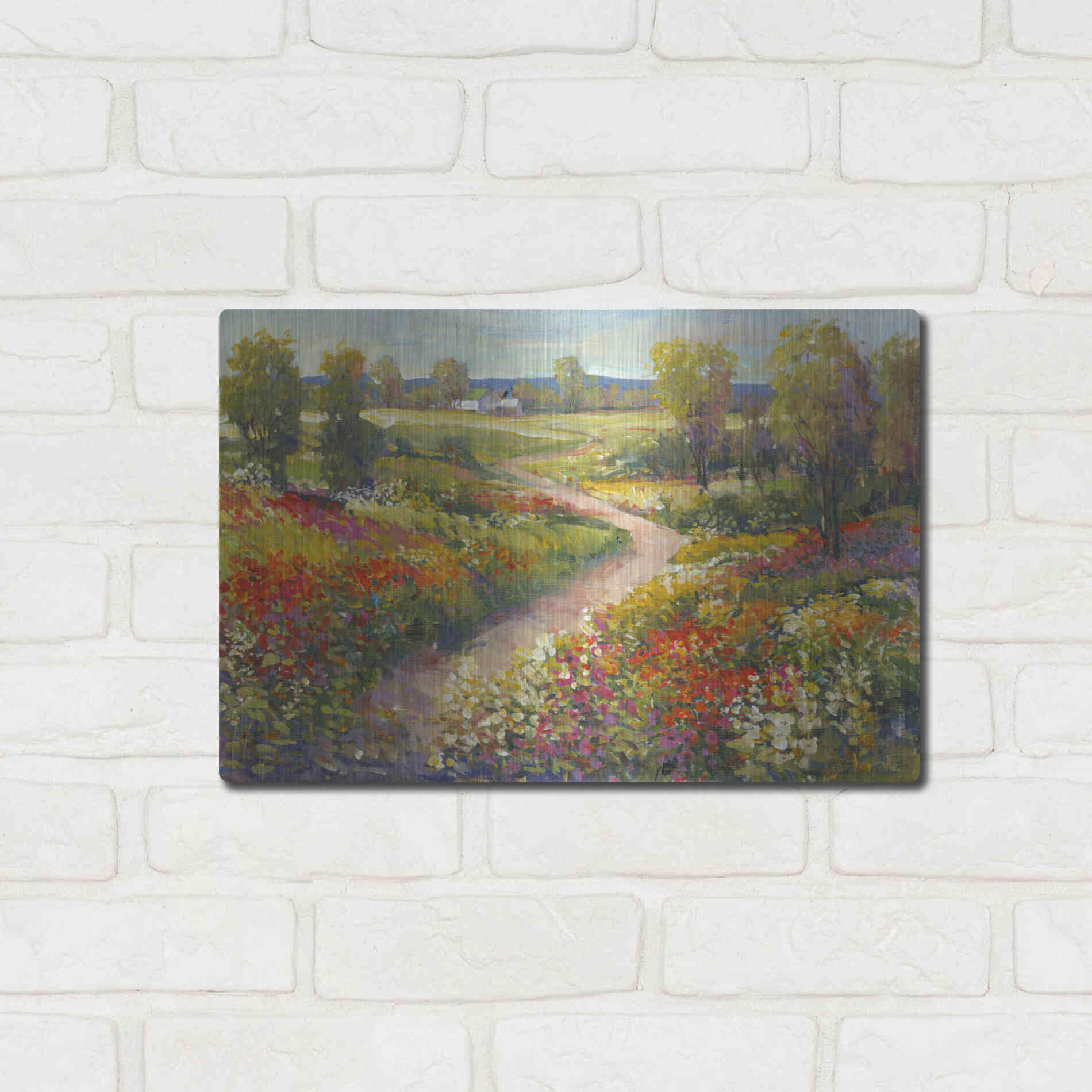 Luxe Metal Art 'Morning Walk II' by Tim O'Toole, Metal Wall Art,16x12