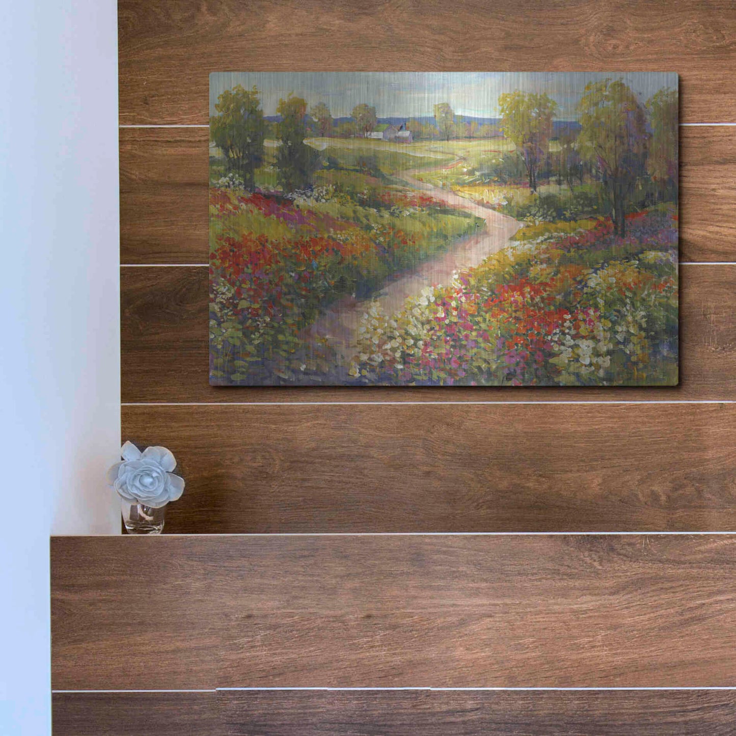 Luxe Metal Art 'Morning Walk II' by Tim O'Toole, Metal Wall Art,16x12