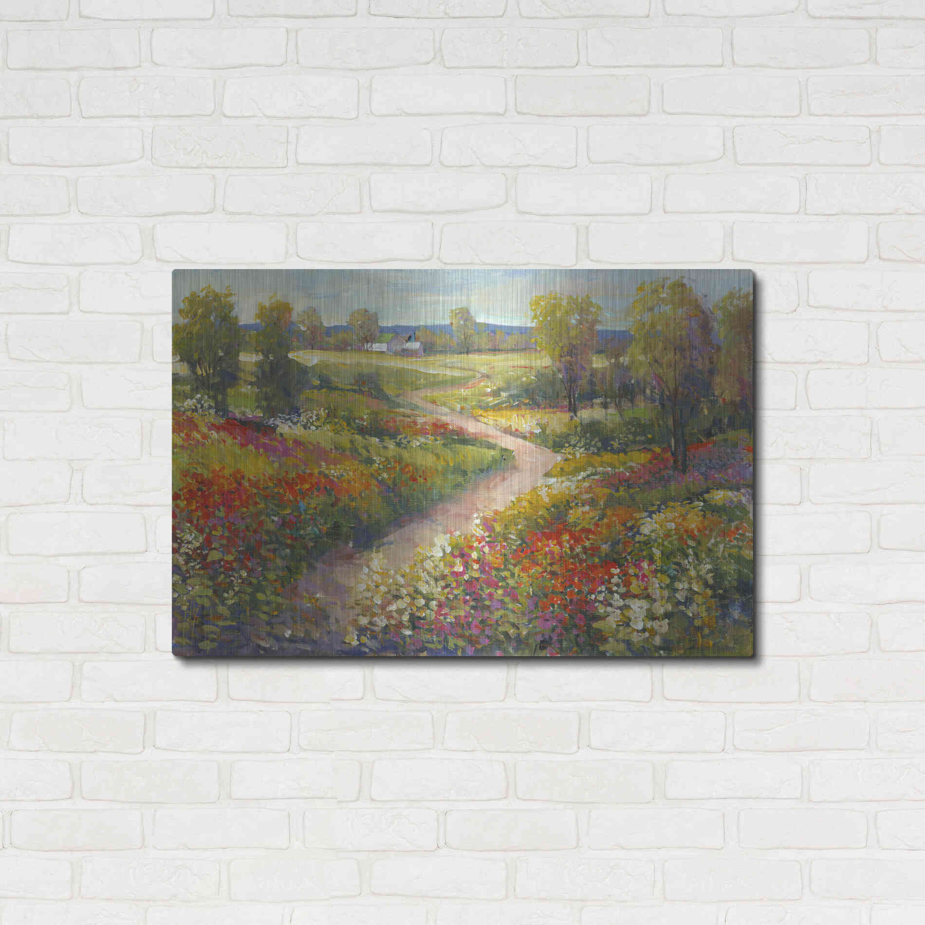 Luxe Metal Art 'Morning Walk II' by Tim O'Toole, Metal Wall Art,36x24