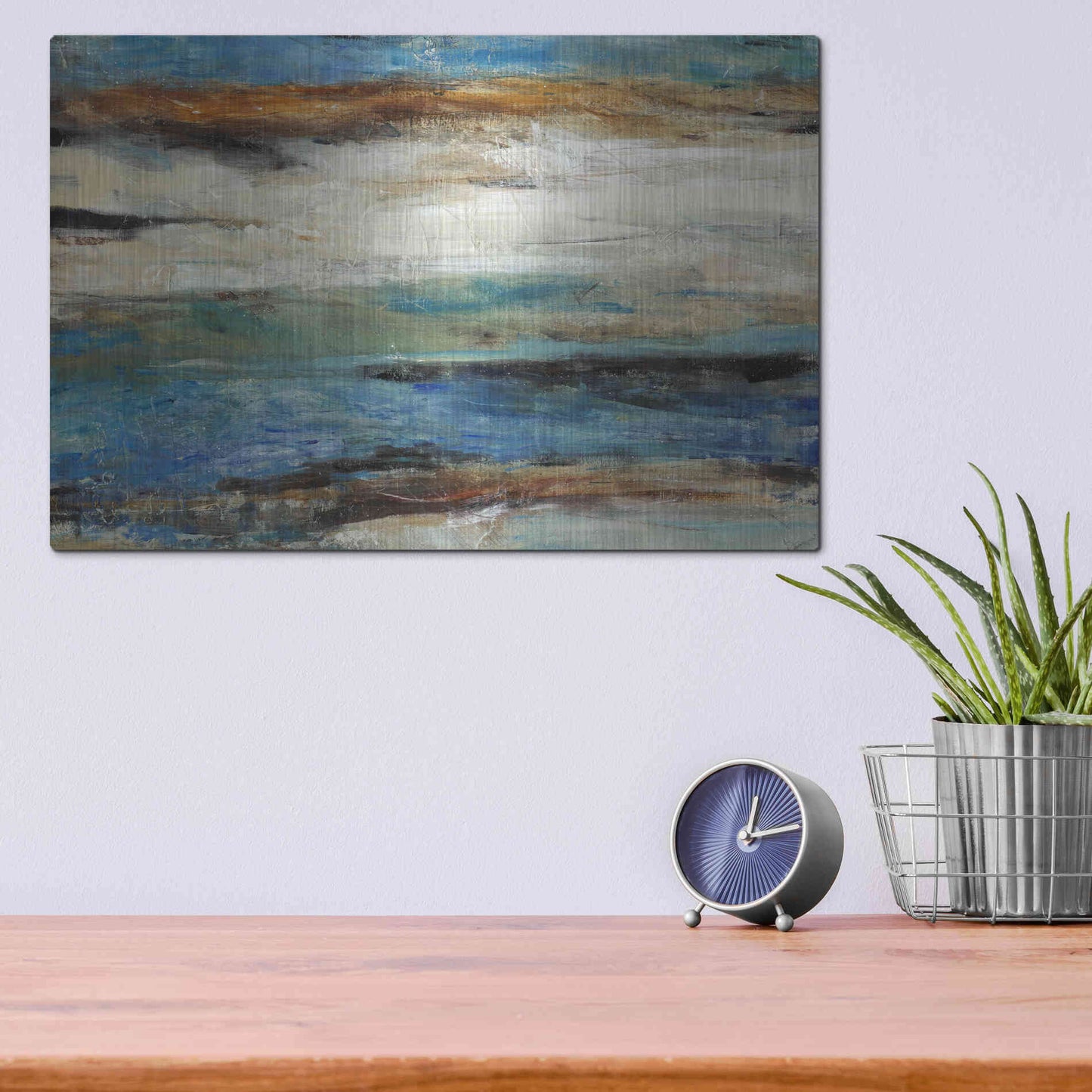 Luxe Metal Art 'Bramble I' by Tim O'Toole, Metal Wall Art,16x12