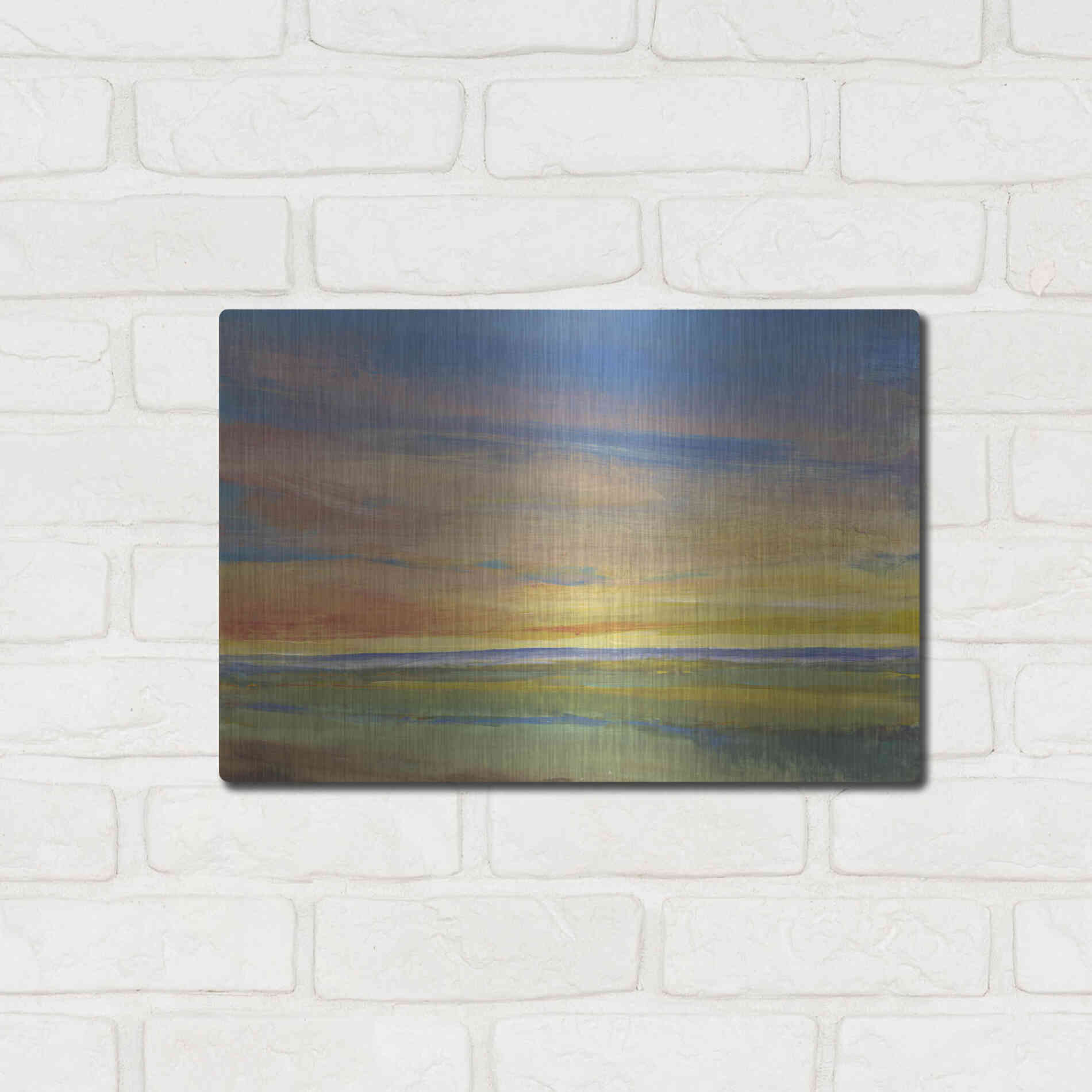Luxe Metal Art 'Fading Light I' by Tim O'Toole, Metal Wall Art,16x12