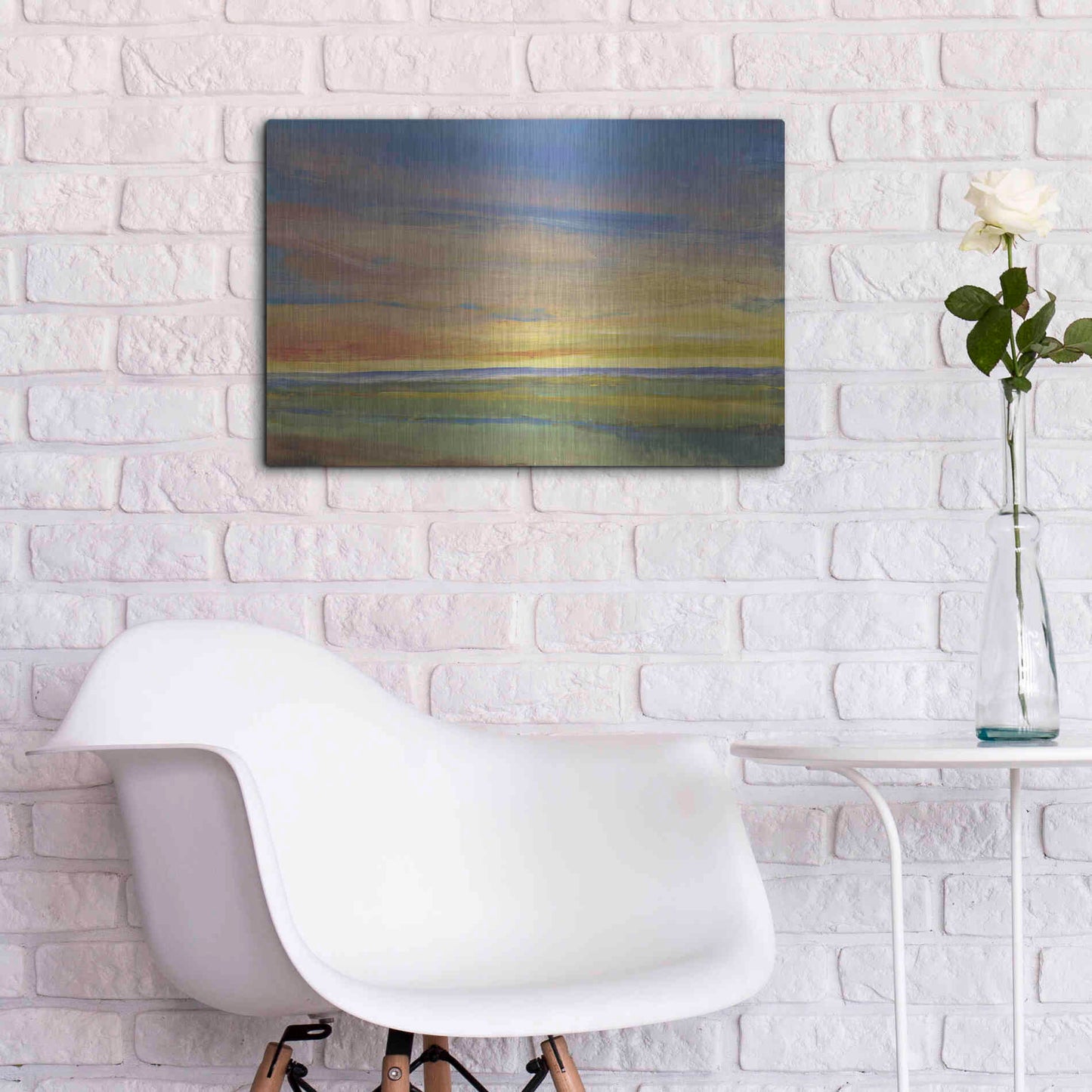 Luxe Metal Art 'Fading Light I' by Tim O'Toole, Metal Wall Art,24x16