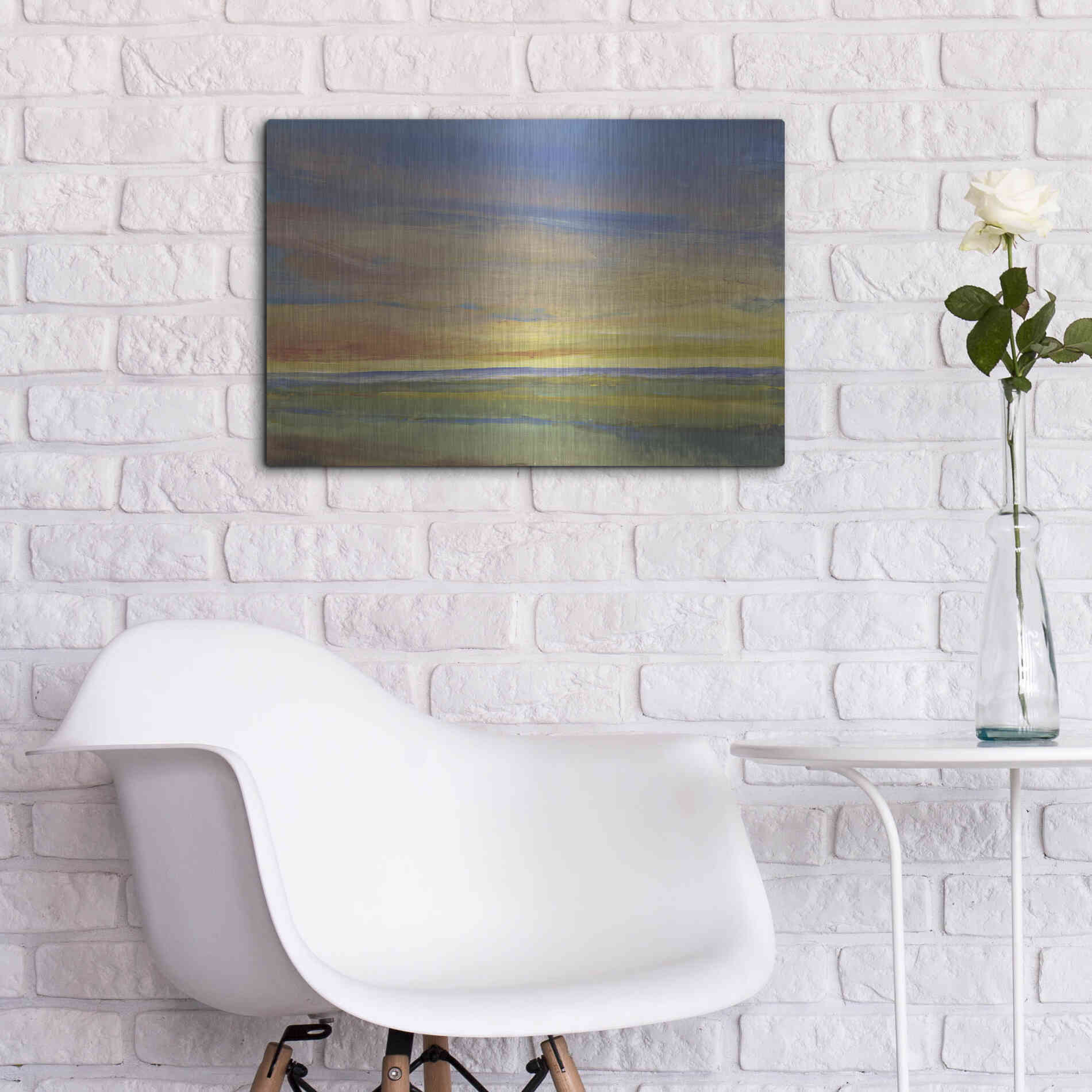 Luxe Metal Art 'Fading Light I' by Tim O'Toole, Metal Wall Art,24x16